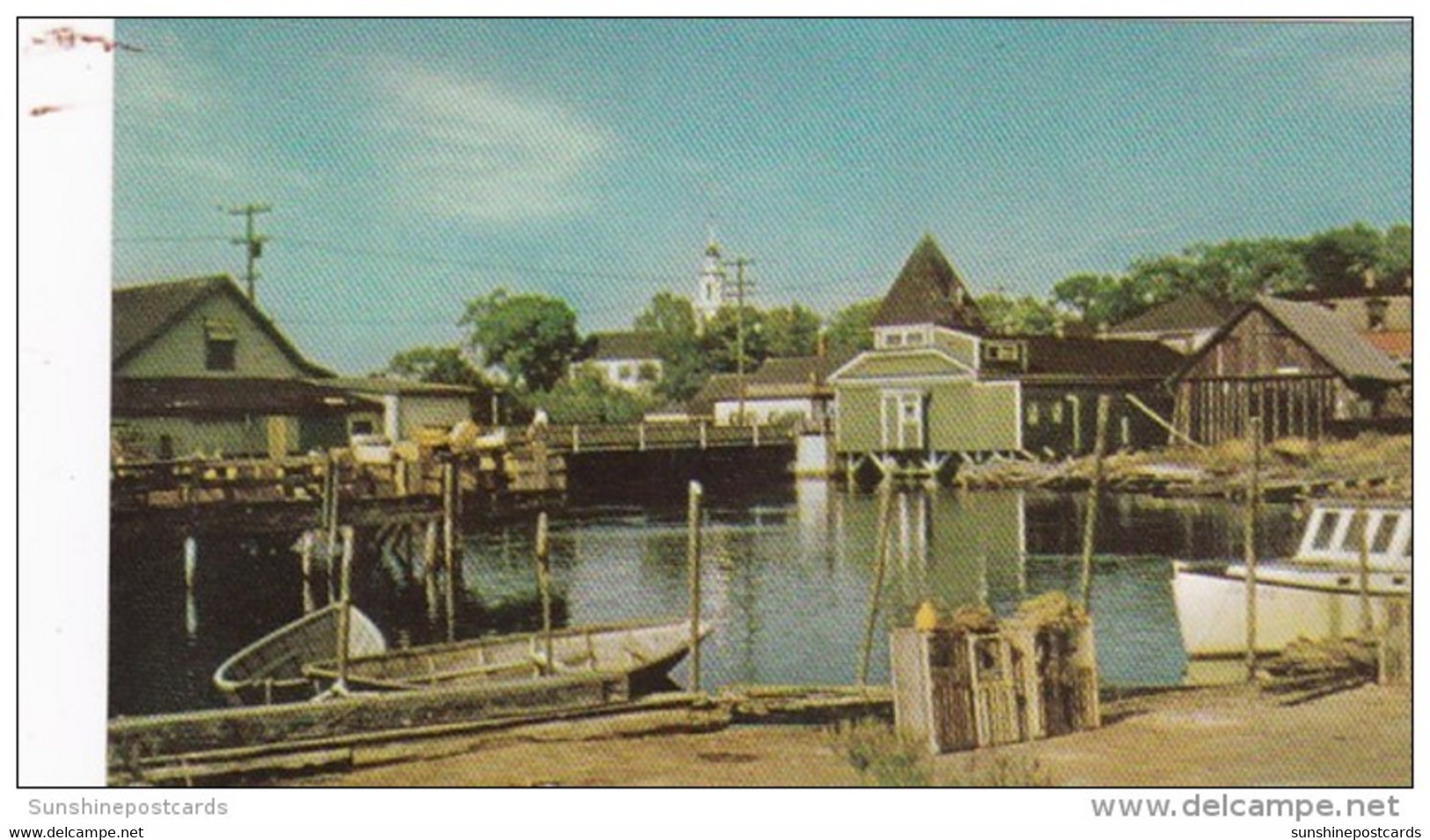 Maine Kennebunkport Harbor View With Congregational Church In Background - Kennebunkport