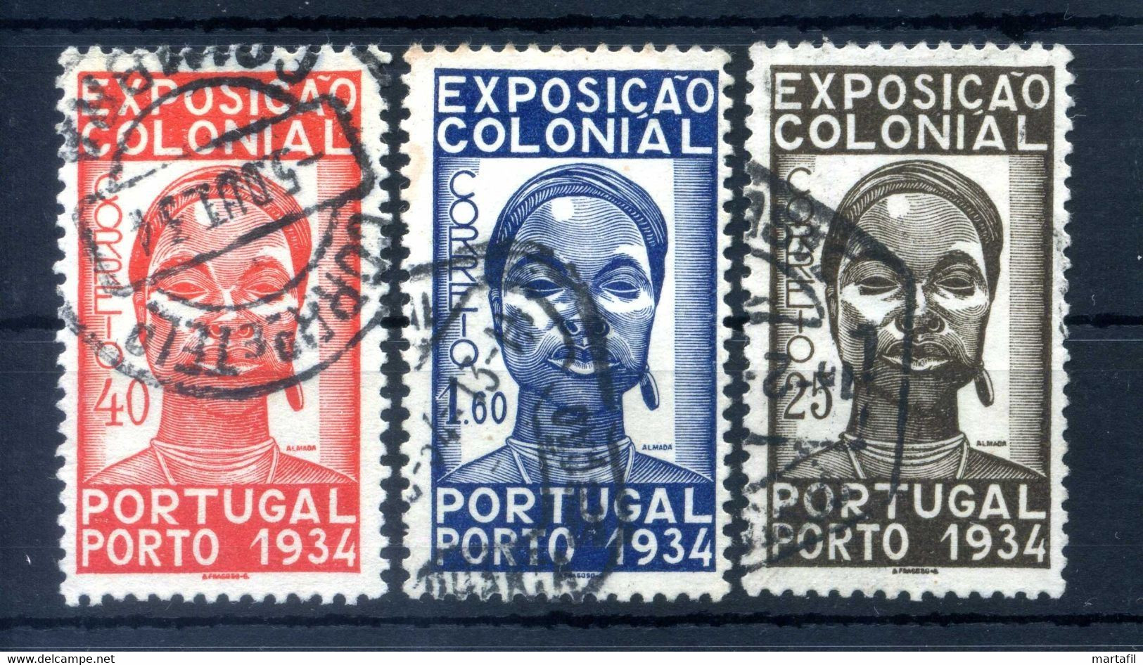 1934 PORTOGALLO SET USATO Esposizione Coloniale - Oblitérés