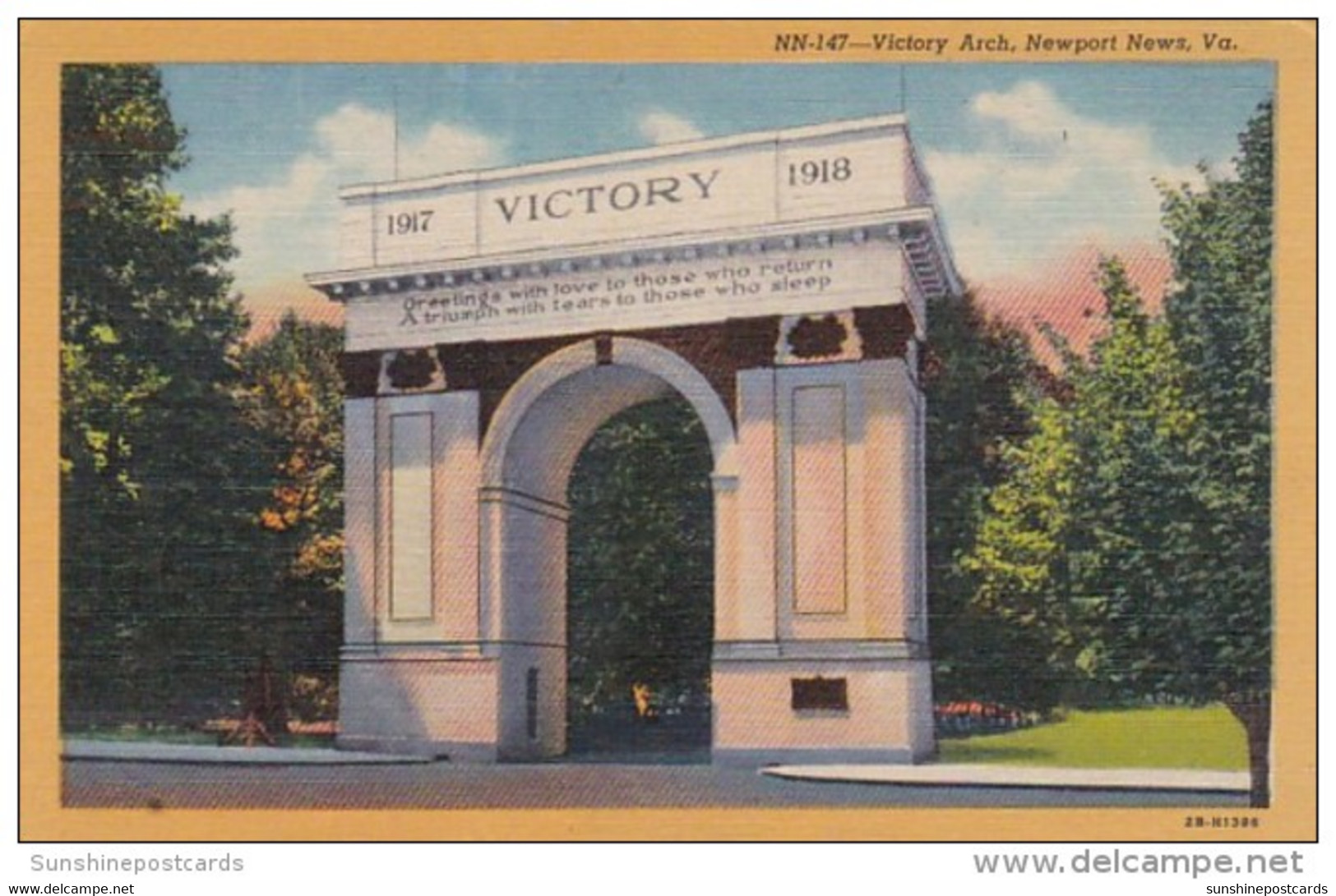 Virginia Newport News Victory Arch Curteich - Newport News