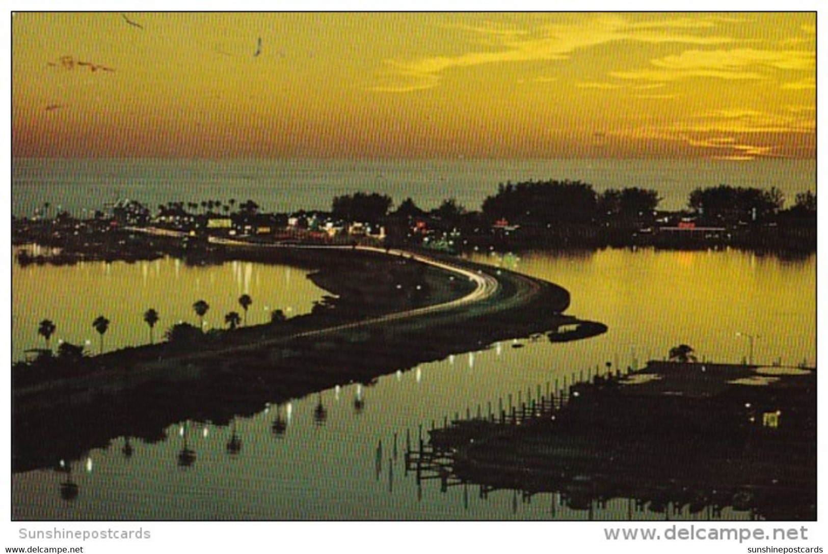 Florida Clearwater Beach Memorial Causeway At Twilight - Clearwater