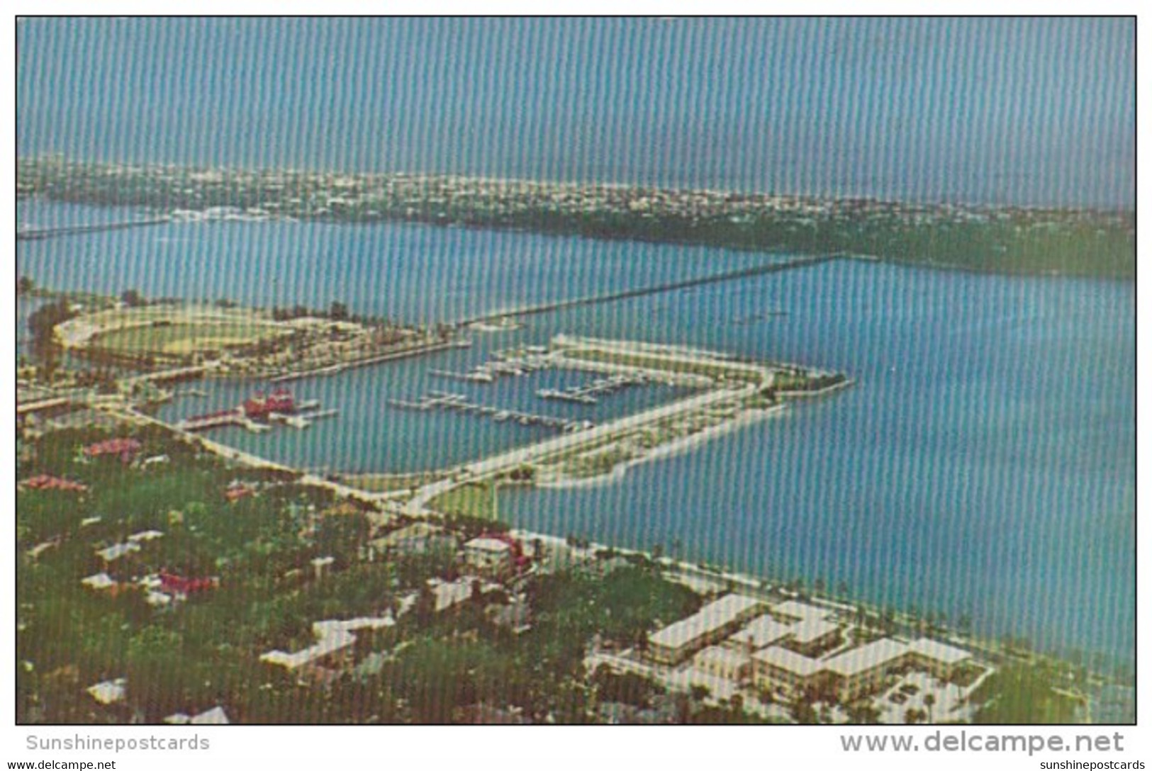 Florida Daytona Beach Aerial View Over Yacht Basin And Halifax River - Daytona