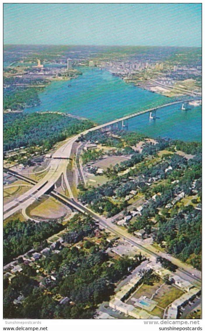 Florida Jacksonville Aerial View Of Isaiah D Hart Bridge - Jacksonville