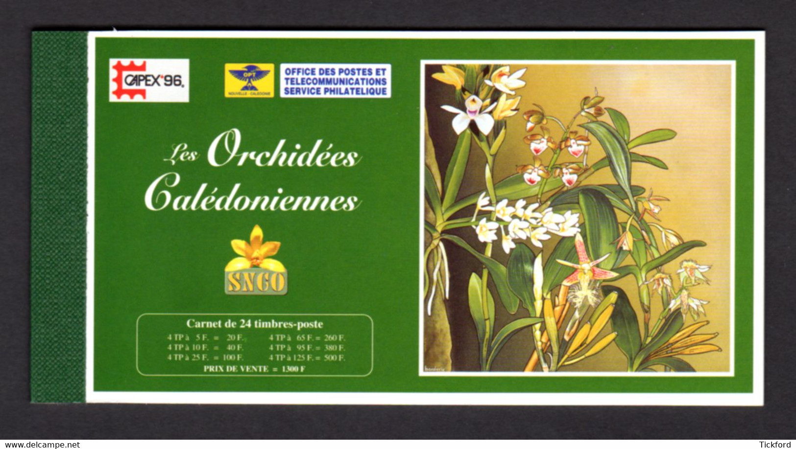 NOUVELLE CALEDONIE 1996 - Yvert N° C714 - Neuf ** / MNH - Orchidées Calédoniennes, Flore, Flowers - Carnets