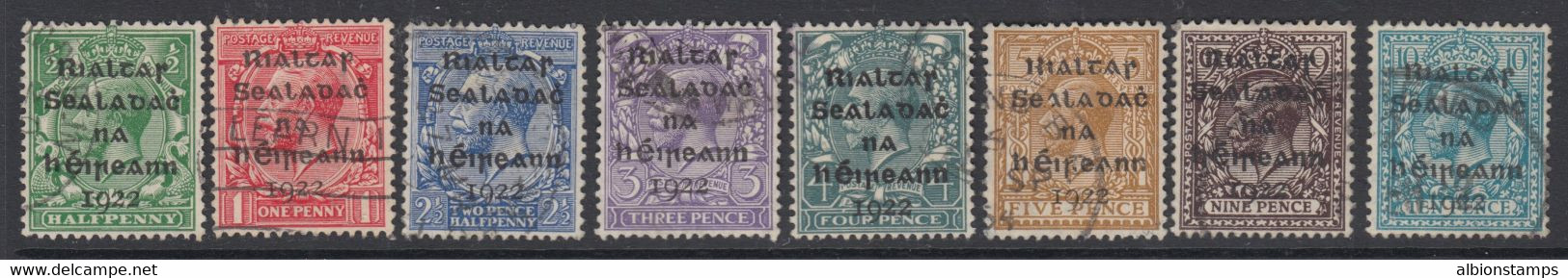 Ireland, Scott 1-8 (SG 1/9), Used - Used Stamps