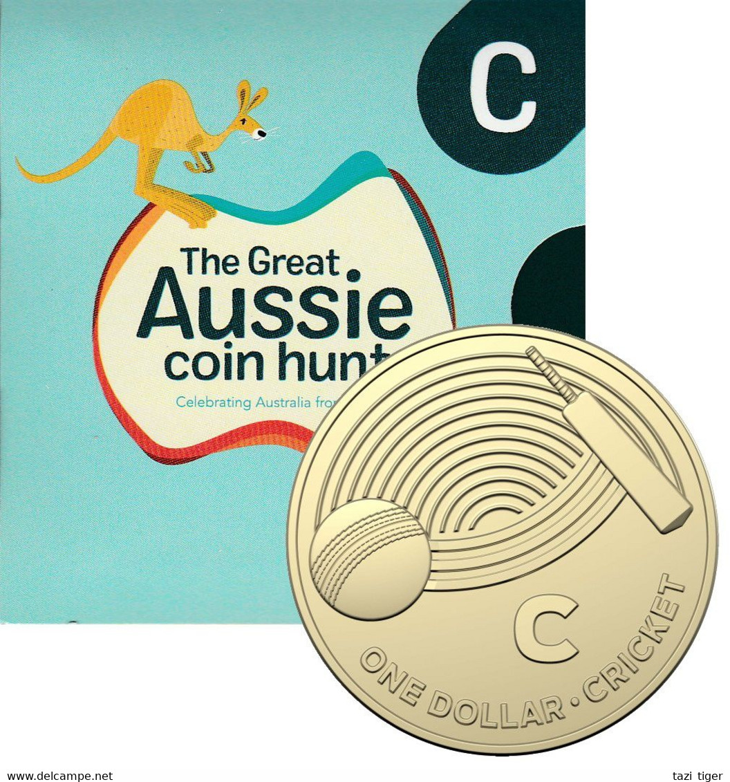 AUSTRALIA • 2019 • $1 • Alphabet Coins • C For Cricket • Uncirculated Dollar Coin In Coin Wallet - Dollar