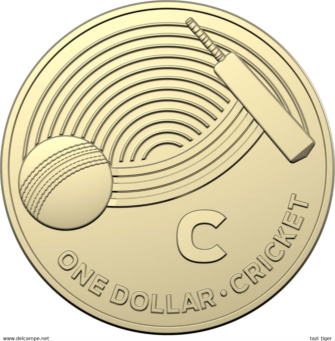 AUSTRALIA • 2019 • $1 • Alphabet Coins • C For Cricket • Uncirculated Dollar Coin In Coin Wallet - Dollar