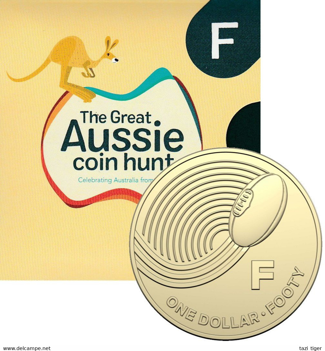 AUSTRALIA • 2019 • $1 • Alphabet Coins • F For Footy • Uncirculated Dollar Coin In Coin Wallet - Dollar