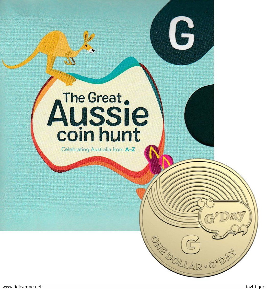 AUSTRALIA • 2019 • $1 • Alphabet Coins • G For G’day • Uncirculated Dollar Coin In Coin Wallet - Dollar