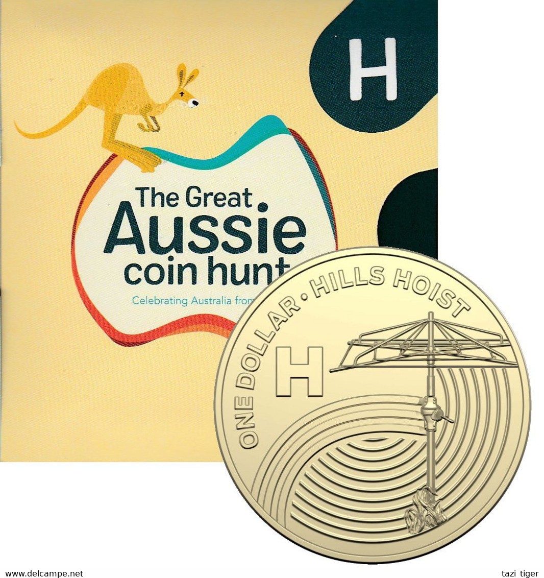 AUSTRALIA • 2019 • $1 • Alphabet Coins • H For Hills Hoist • Uncirculated Dollar Coin In Coin Wallet - Dollar