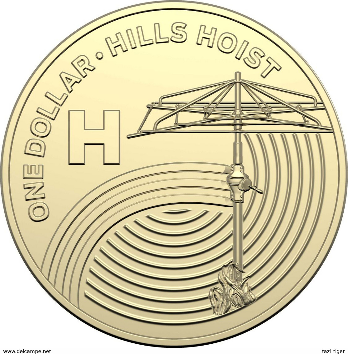 AUSTRALIA • 2019 • $1 • Alphabet Coins • H For Hills Hoist • Uncirculated Dollar Coin In Coin Wallet - Dollar