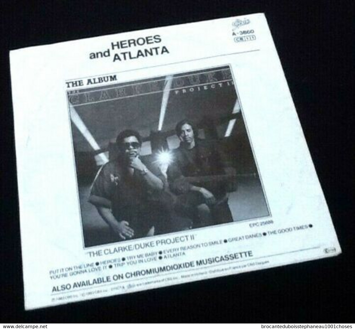 Vinyle 45 Tours Stanley Clarke / Georges Duke Heroes (1983) épic 3860 - Jazz