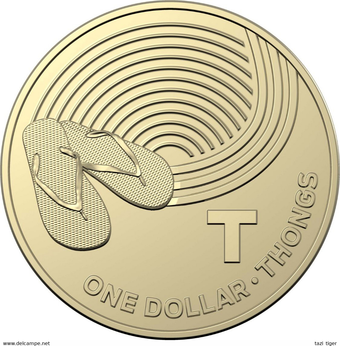 AUSTRALIA • 2019 • $1 • Alphabet Coins • T For Thongs • Uncirculated Dollar Coin In Coin Wallet - Dollar