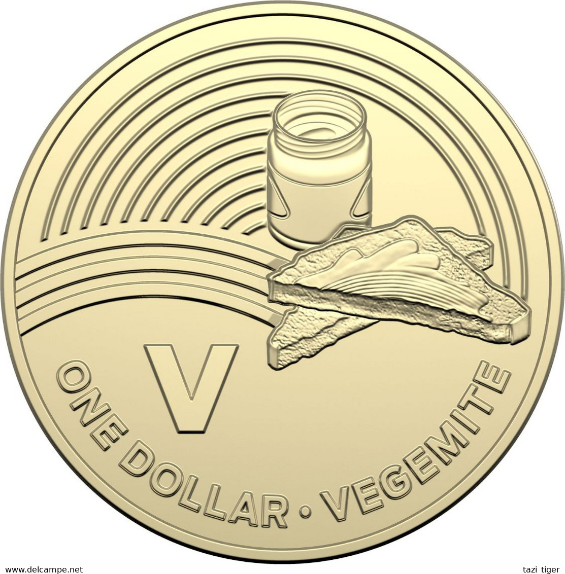 AUSTRALIA • 2019 • $1 • Alphabet Coins • V For Vegemite • Uncirculated Dollar Coin In Coin Wallet - Dollar