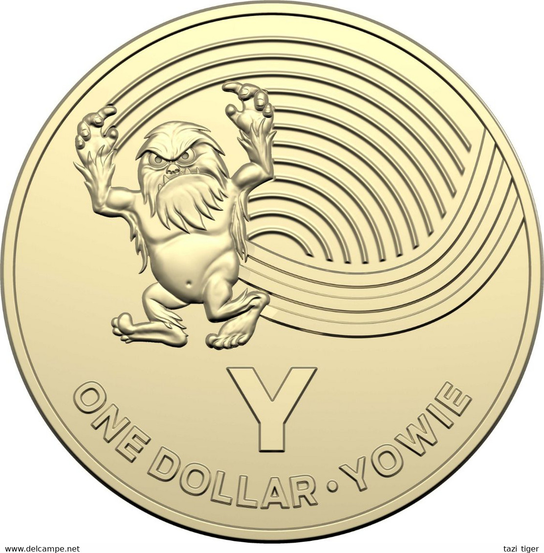 AUSTRALIA • 2019 • $1 • Alphabet Coins • Y For Yowie  • Uncirculated Dollar Coin In Coin Wallet - Dollar