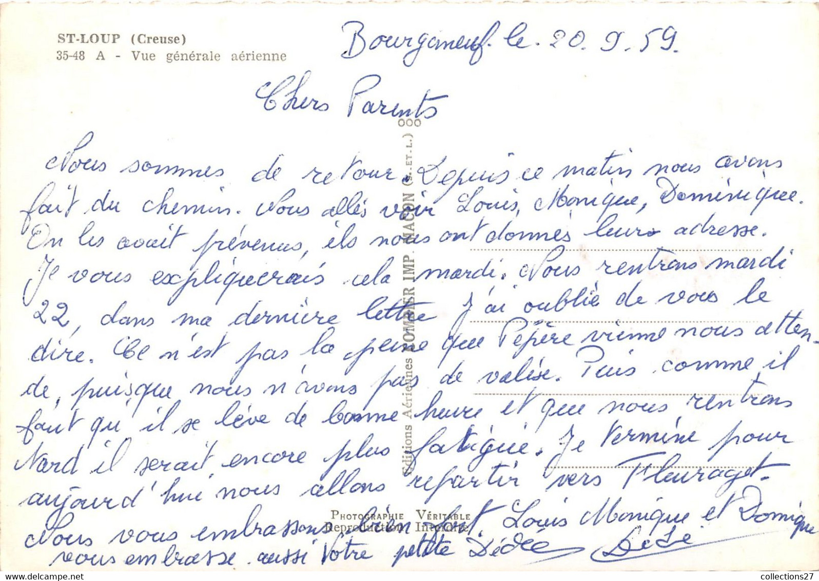 23-SAINT-LOUP-VUE GENERALE AERIENNE - Autres & Non Classés