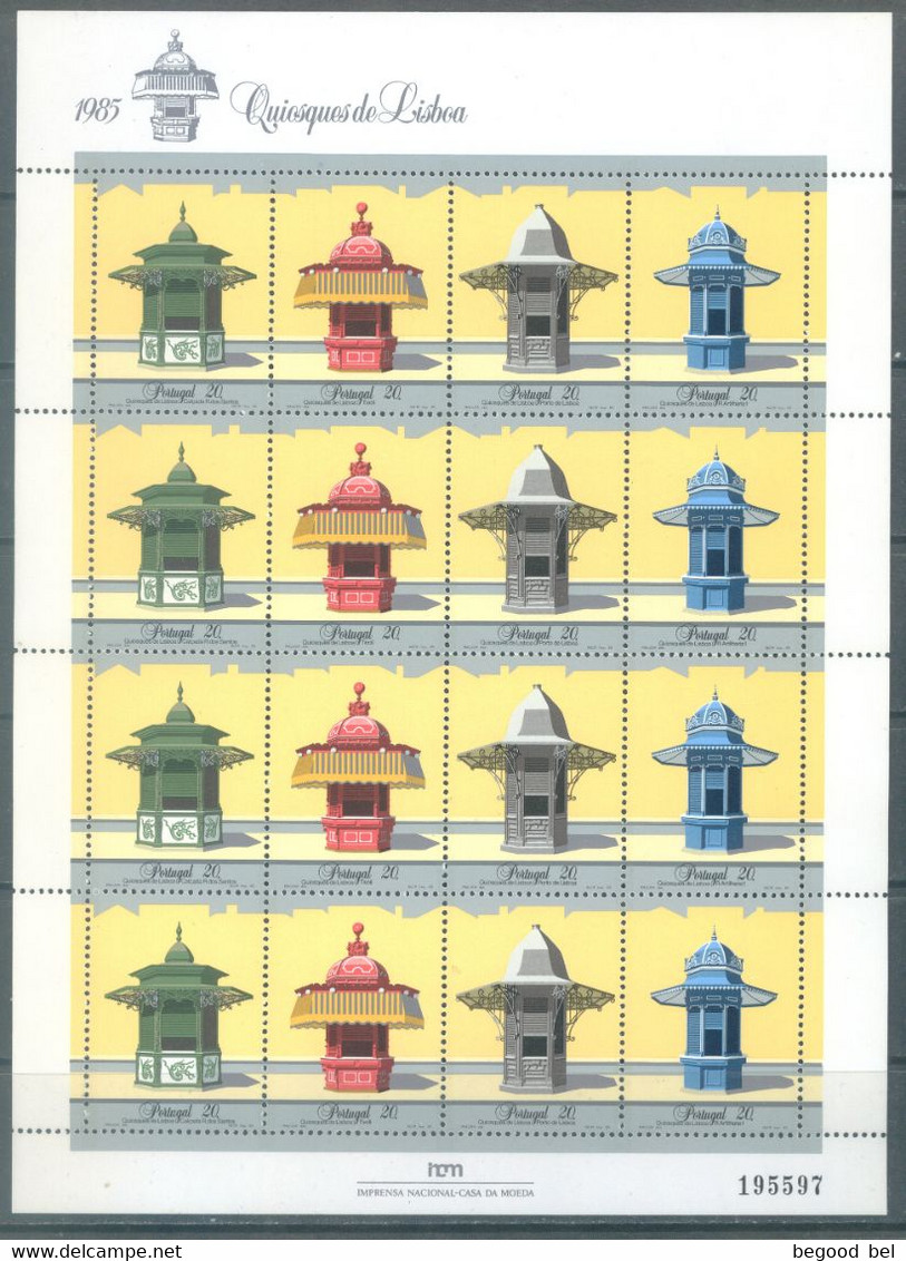 PORTUGAL - 1985 - MNH/** - MINIATURE SHEET - Yv 4 X 1628-1631 Mi 4X 1650-1653 SHEET WITH NUMBER -  Lot 24904 - RARE - Full Sheets & Multiples