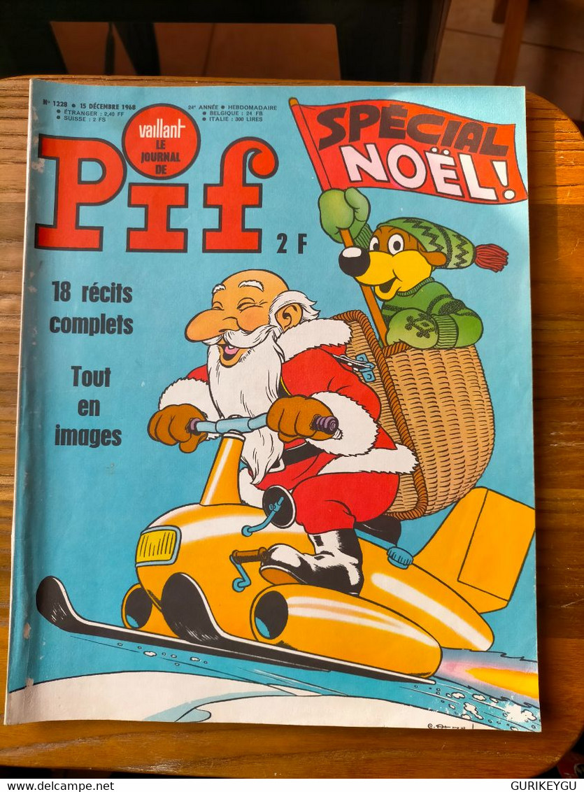 Vaillant Le Journal De PIF N° 1228 Spécial Noel BOB MALLARD Les AS Arthur LE FANTOME Corinne Et Jeannot  15/12/1968 BE - Pif & Hercule