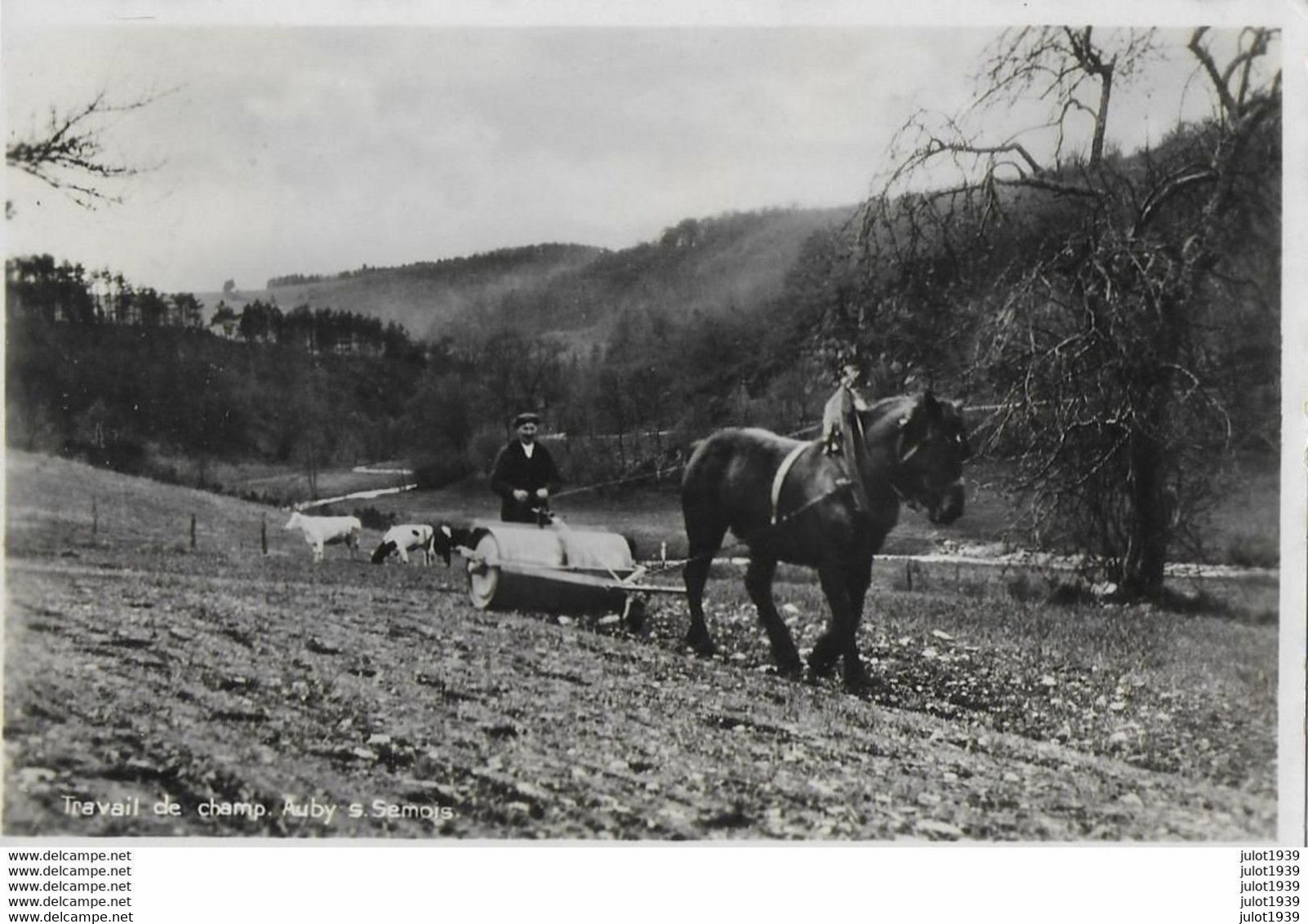 AUBY ..-- TRAVAUX  Des CHAMPS . Vers BLOEMENDAAL , Holland . Voir Verso . - Bertrix