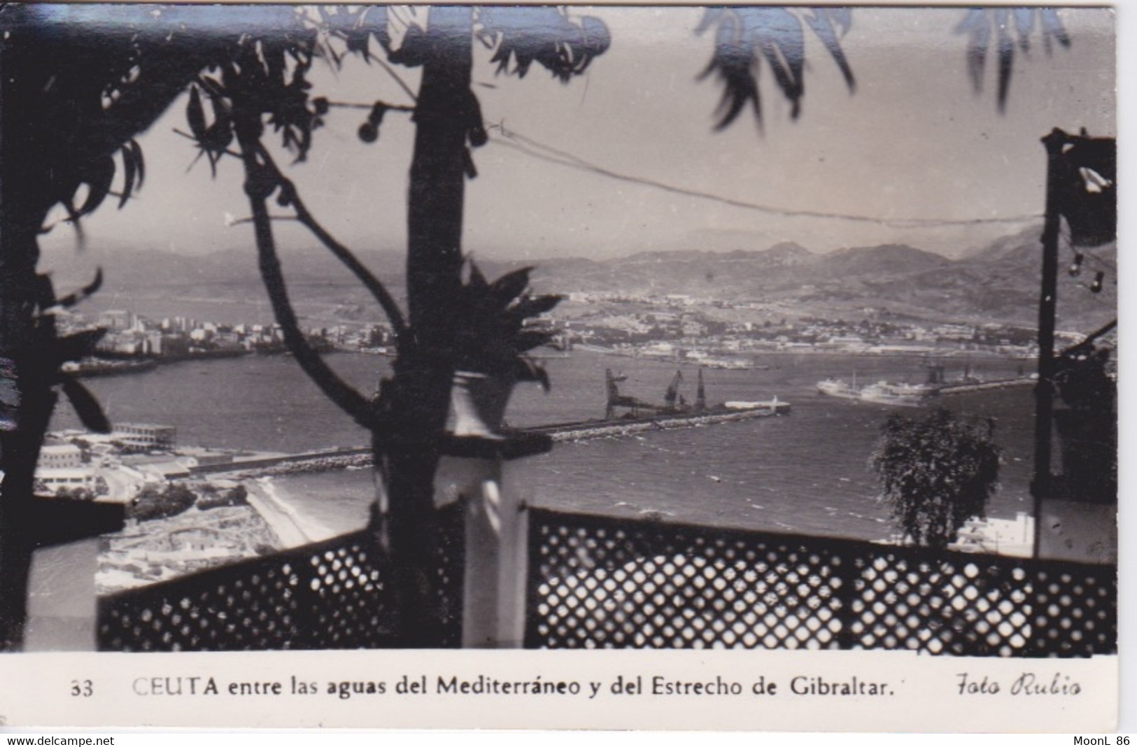 ESPAGNE - FOTO POSTAL CEUTA. - DEL ESTRECHO DE GIBRALTAR - Ceuta