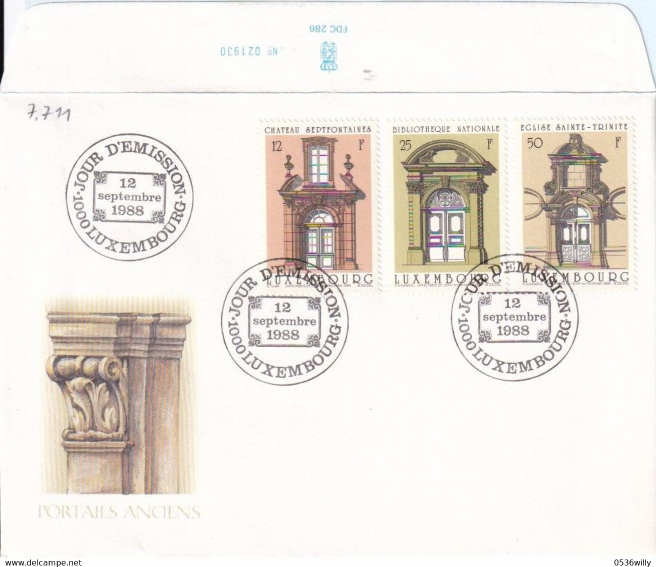 Luxembourg - FDC Portale 18. Jh. (7.711) - Covers & Documents