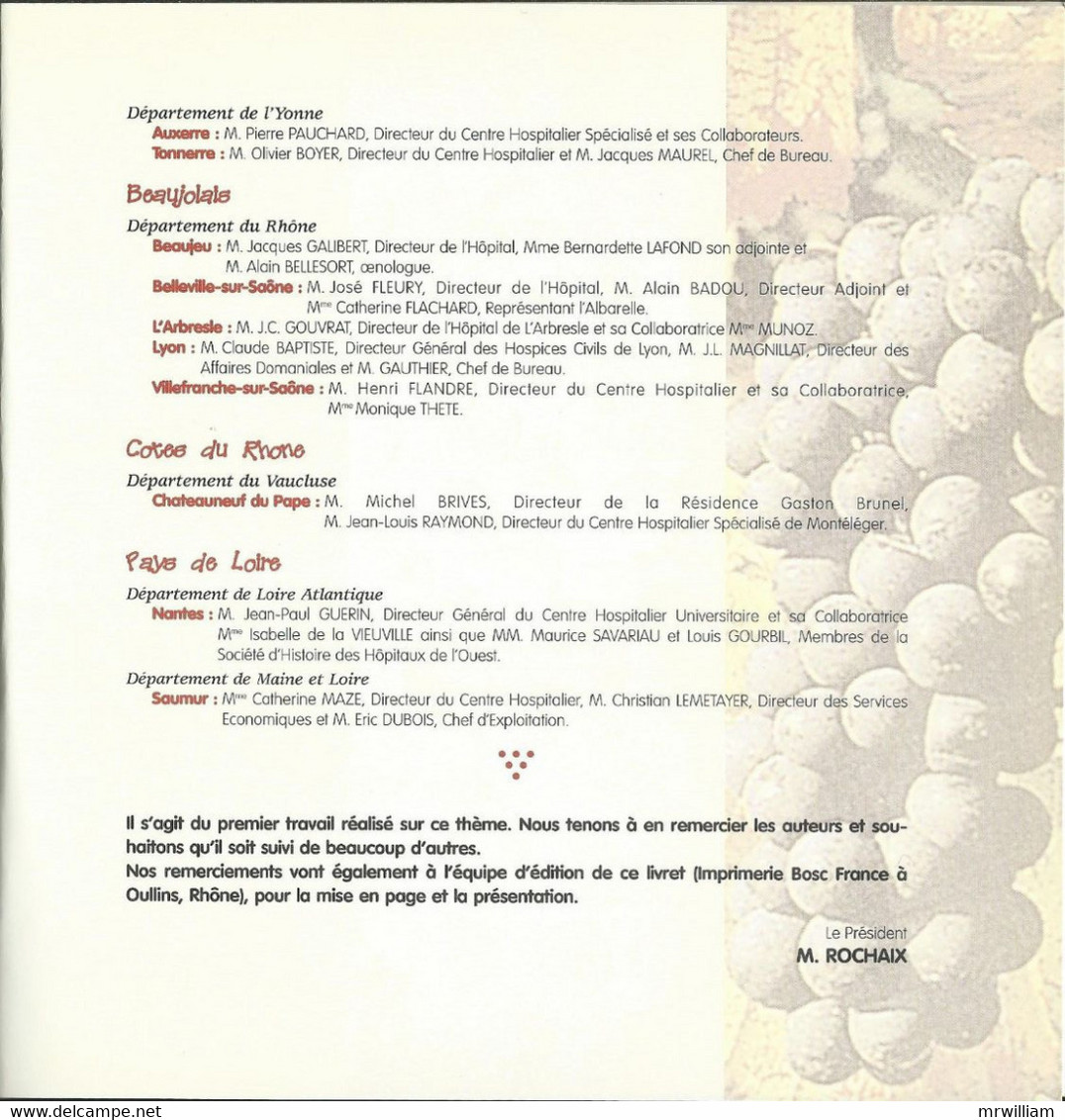 VIGNOBLES et HOPITAUX de FRANCE ( 1998 )