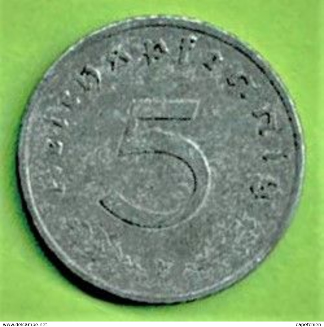 CINQ REICHSPFENNIG / 1941 F -  / ZING - 5 Reichspfennig
