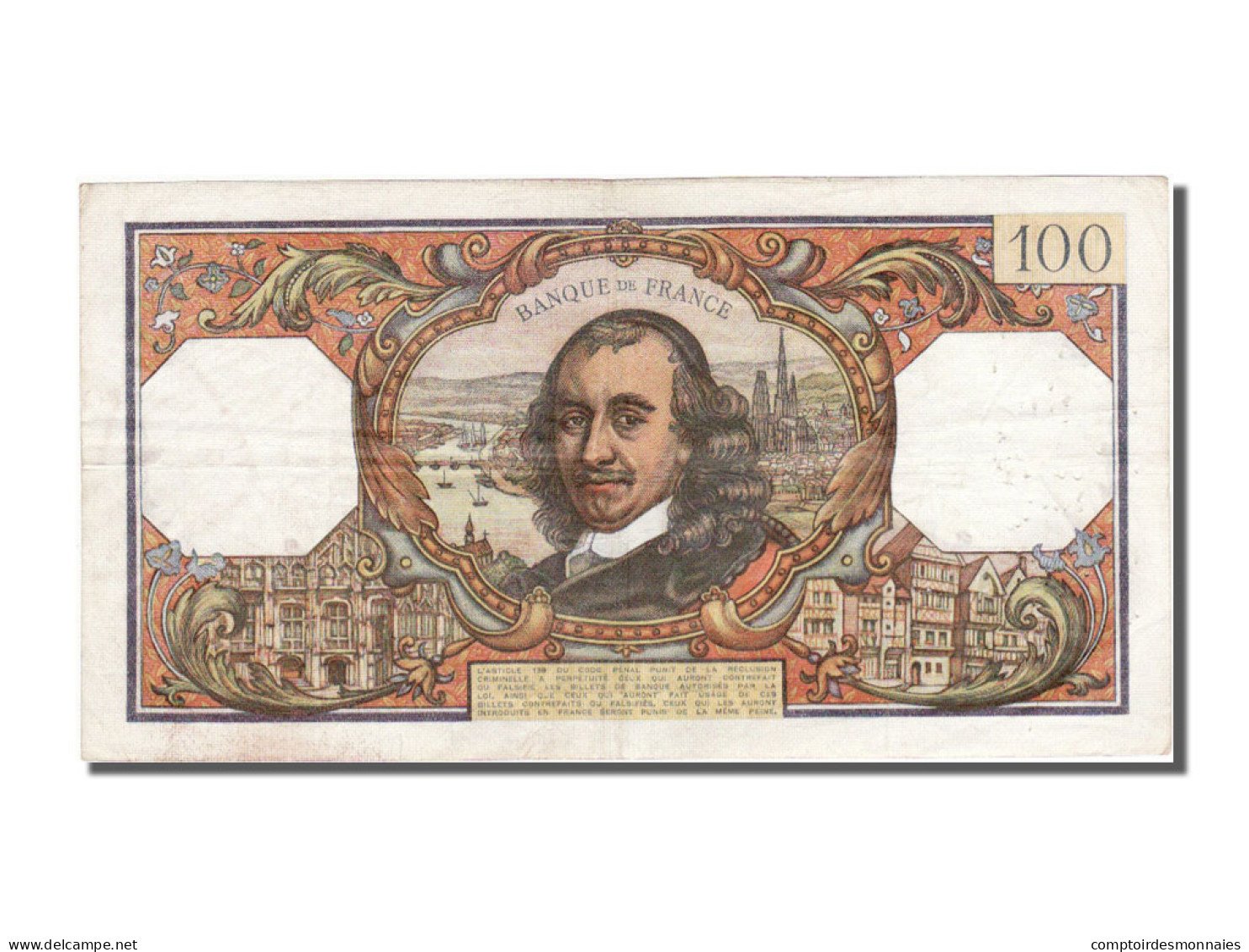 Billet, France, 100 Francs, 100 F 1964-1979 ''Corneille'', 1968, 1968-03-07 - 100 F 1964-1979 ''Corneille''