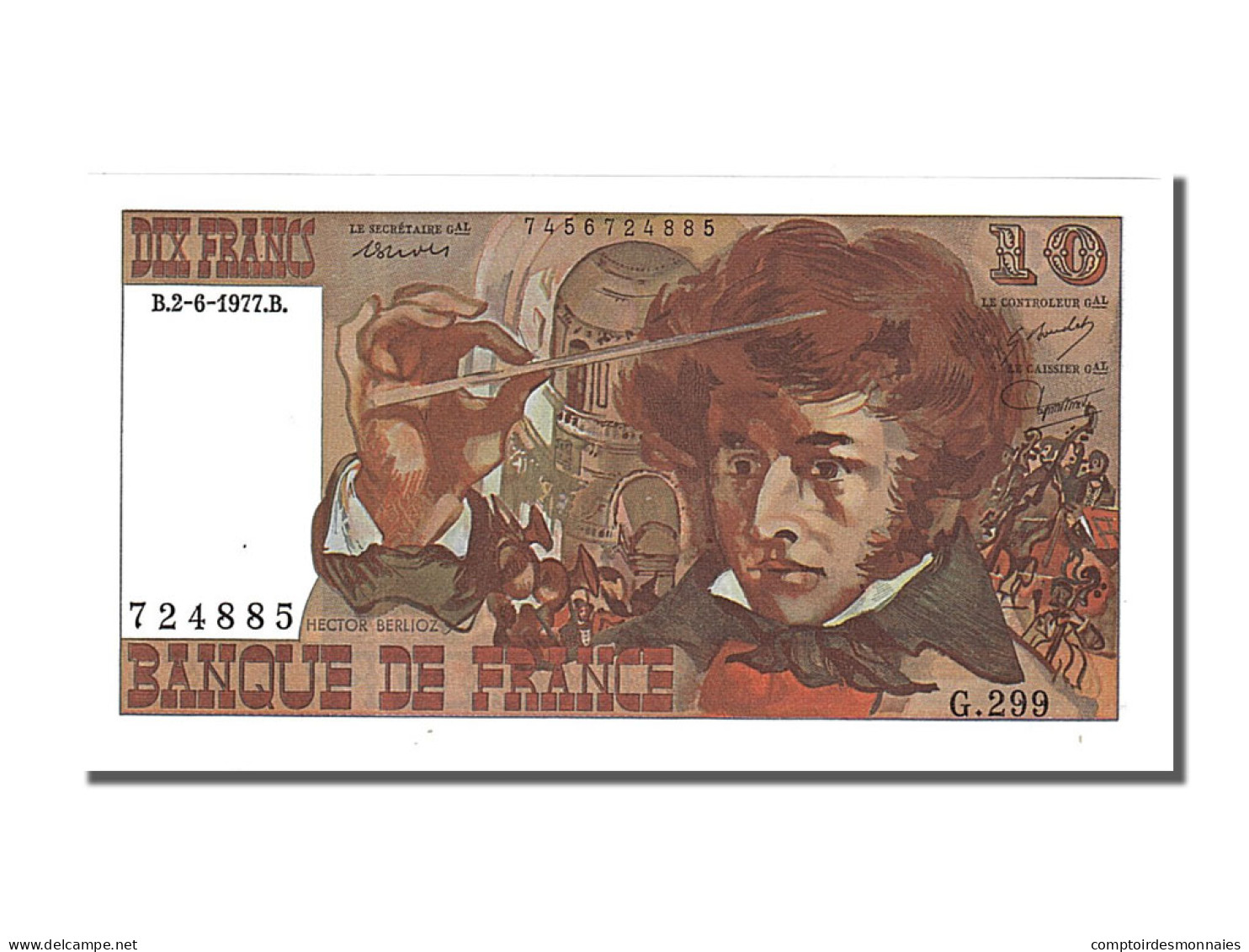 Billet, France, 10 Francs, 10 F 1972-1978 ''Berlioz'', 1977, 1977-06-02, NEUF - 10 F 1972-1978 ''Berlioz''