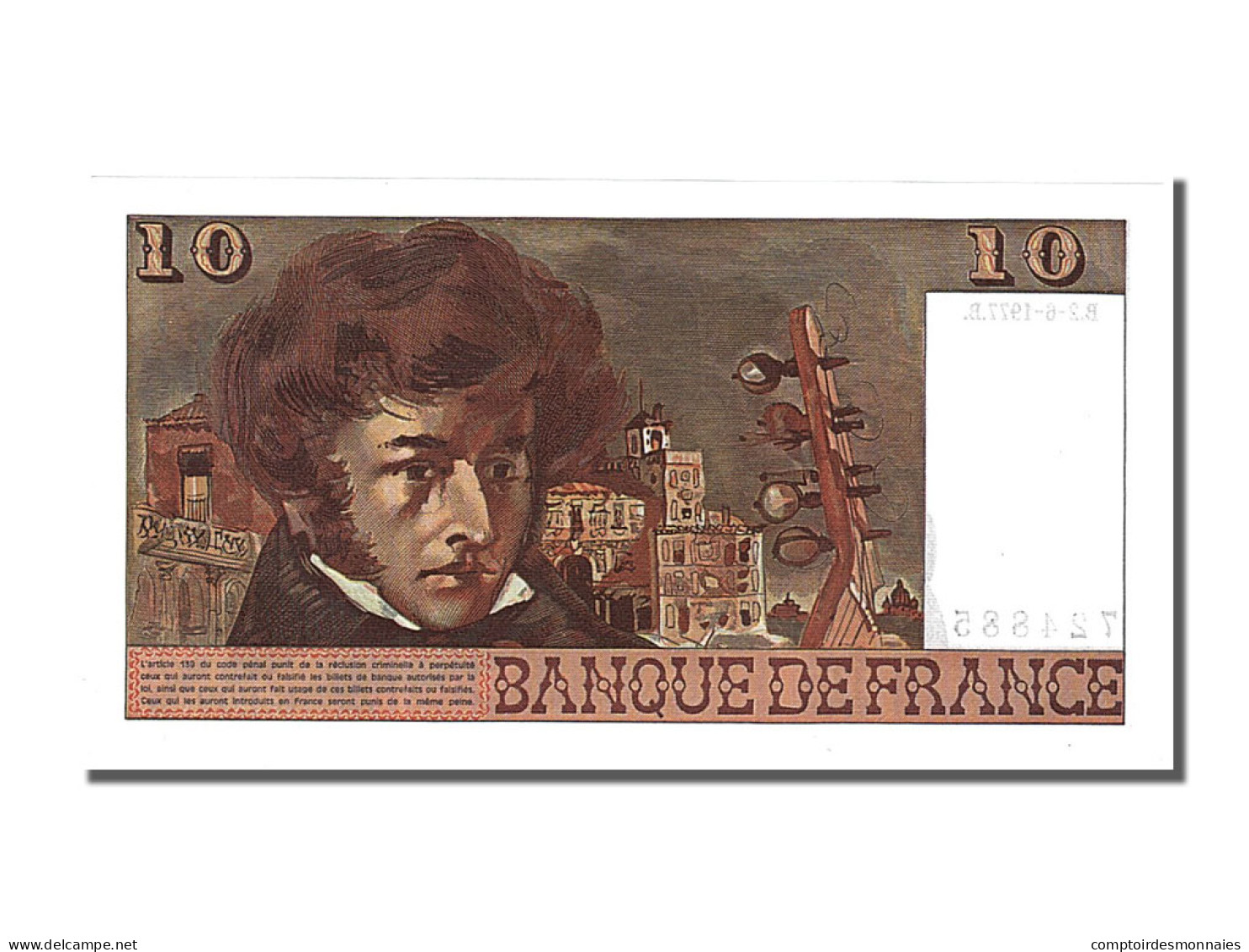 Billet, France, 10 Francs, 10 F 1972-1978 ''Berlioz'', 1977, 1977-06-02, NEUF - 10 F 1972-1978 ''Berlioz''