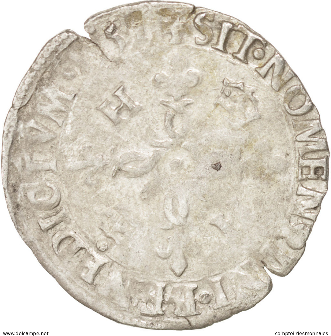 Monnaie, France, Douzain Aux Croissants, 1551, Rouen, TTB, Billon, Duplessy:997 - 1547-1559 Henri II