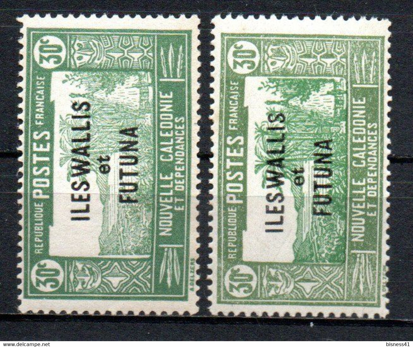 Col24  Colonies Wallis Et Futuna N° 51 & 51a Neuf X MH Cote 7,50€ - Unused Stamps