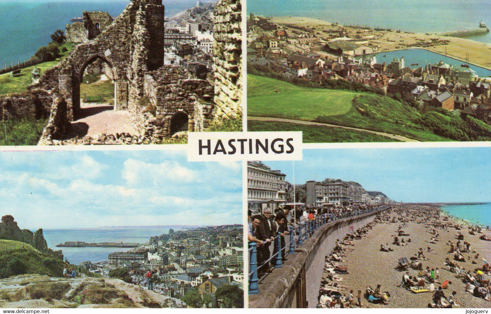 Hasting The Castel Old Town And Finisch Fleet The Beach From The Castel ; Exp De Brighton En 1972 - Hastings
