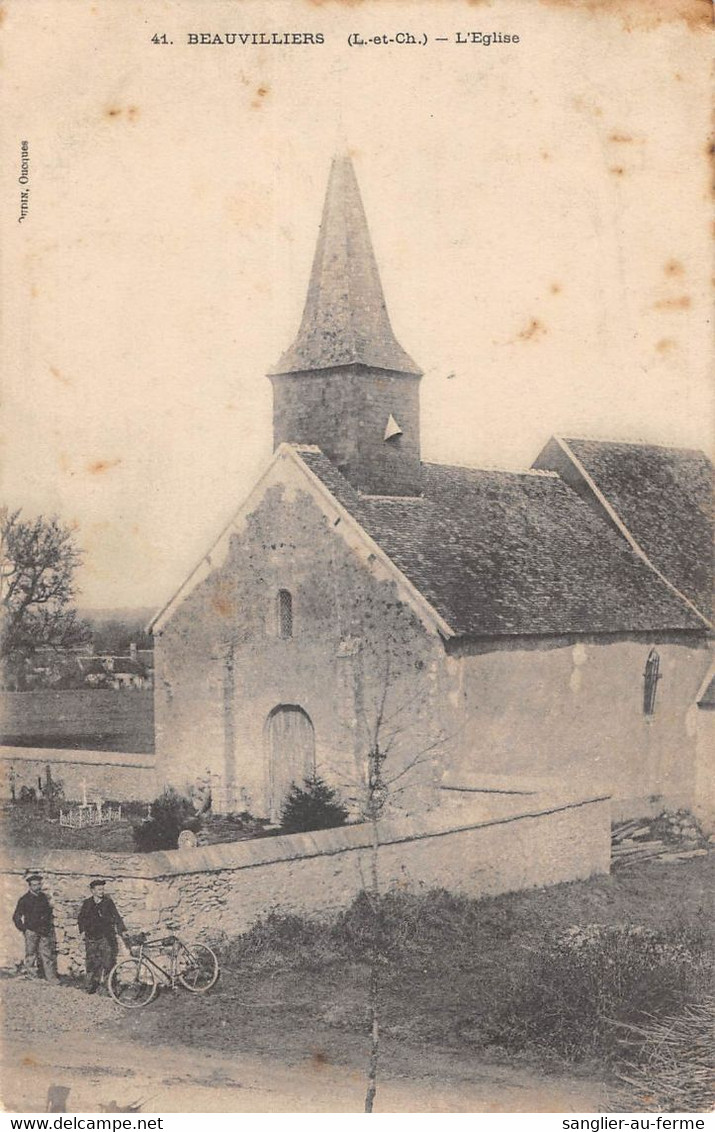 CPA 41 BEAUVILLIERS EGLISE - Other & Unclassified