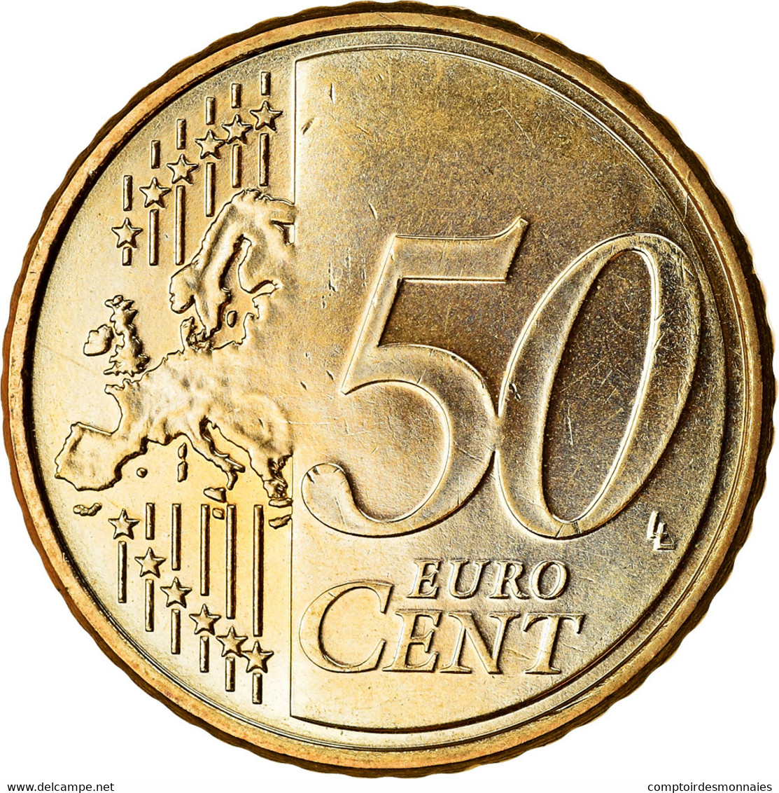 Chypre, 50 Euro Cent, 2008, SPL, Laiton, KM:83 - Cyprus