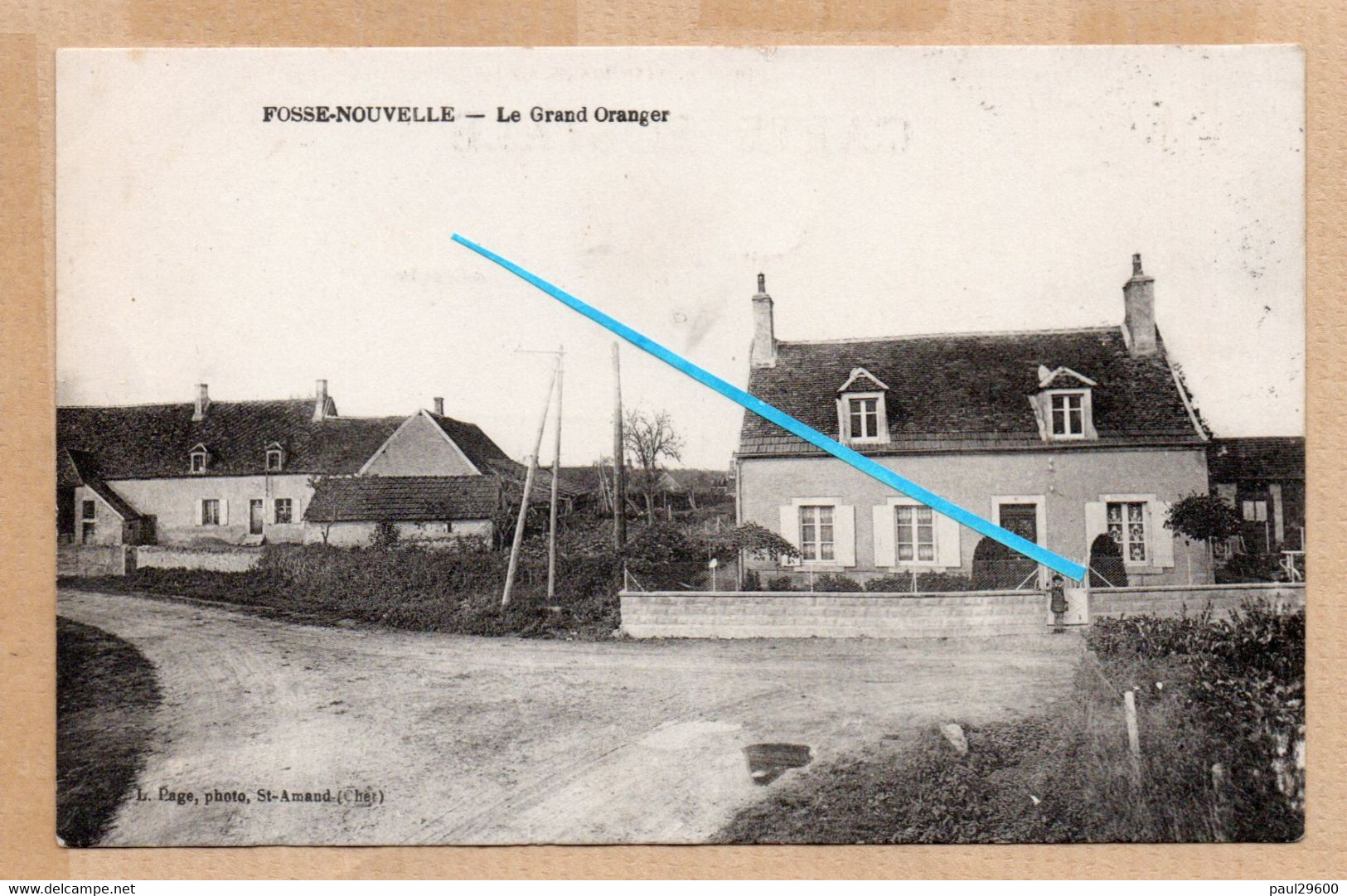 Dept 18 : ( Cher ) Fosse-Nouvelle, Le Grand Oranger, Rue, Maisons, Murets, Animée. - Other & Unclassified