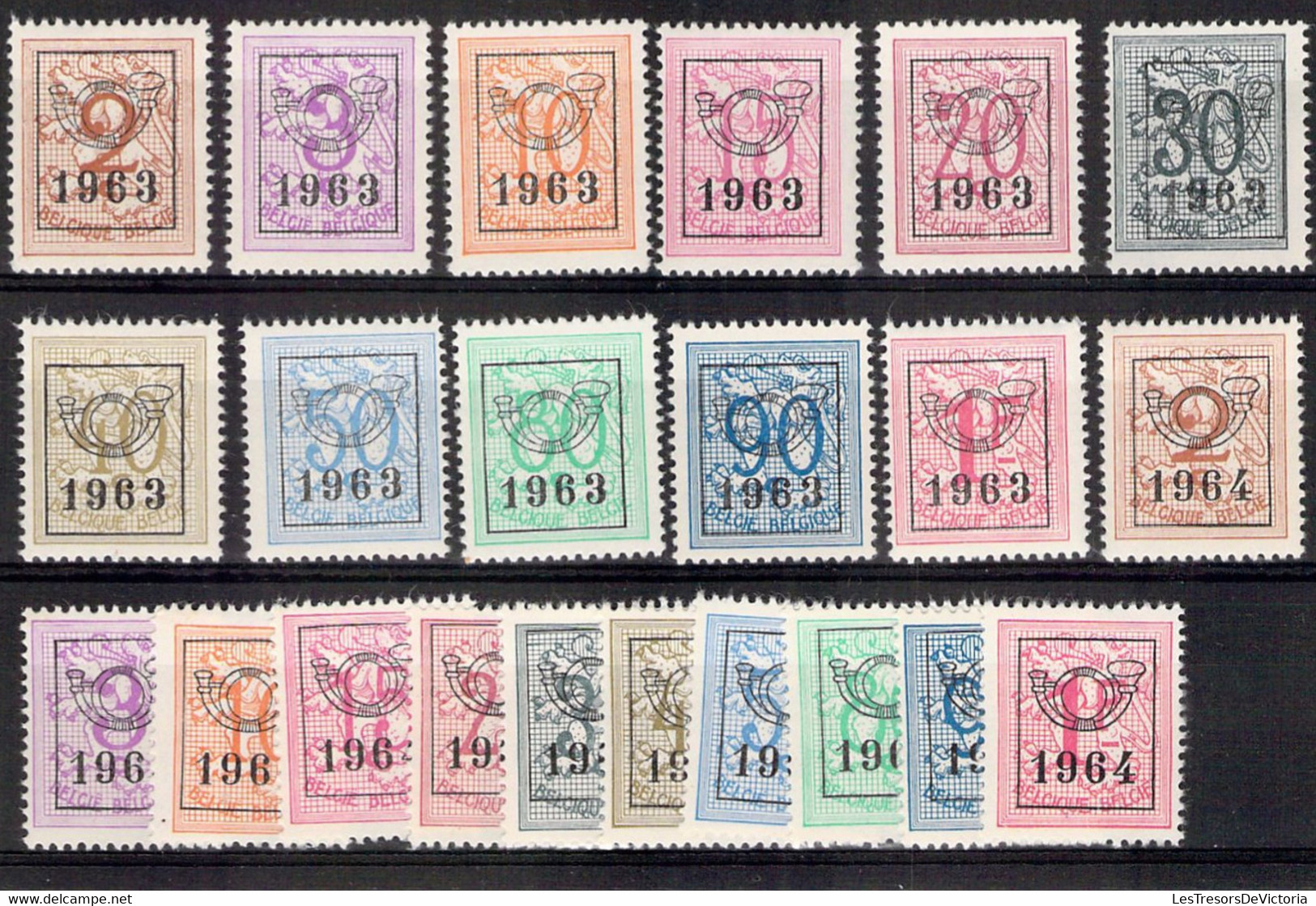 Belgique - COB PRE Ou PO 736/57 ** MNH - Cote 46.5  COB 2022 - Série N° 56 Et 57 - 1963/64 - Nbr:22 - Tipo 1951-80 (Cifra Su Leone)