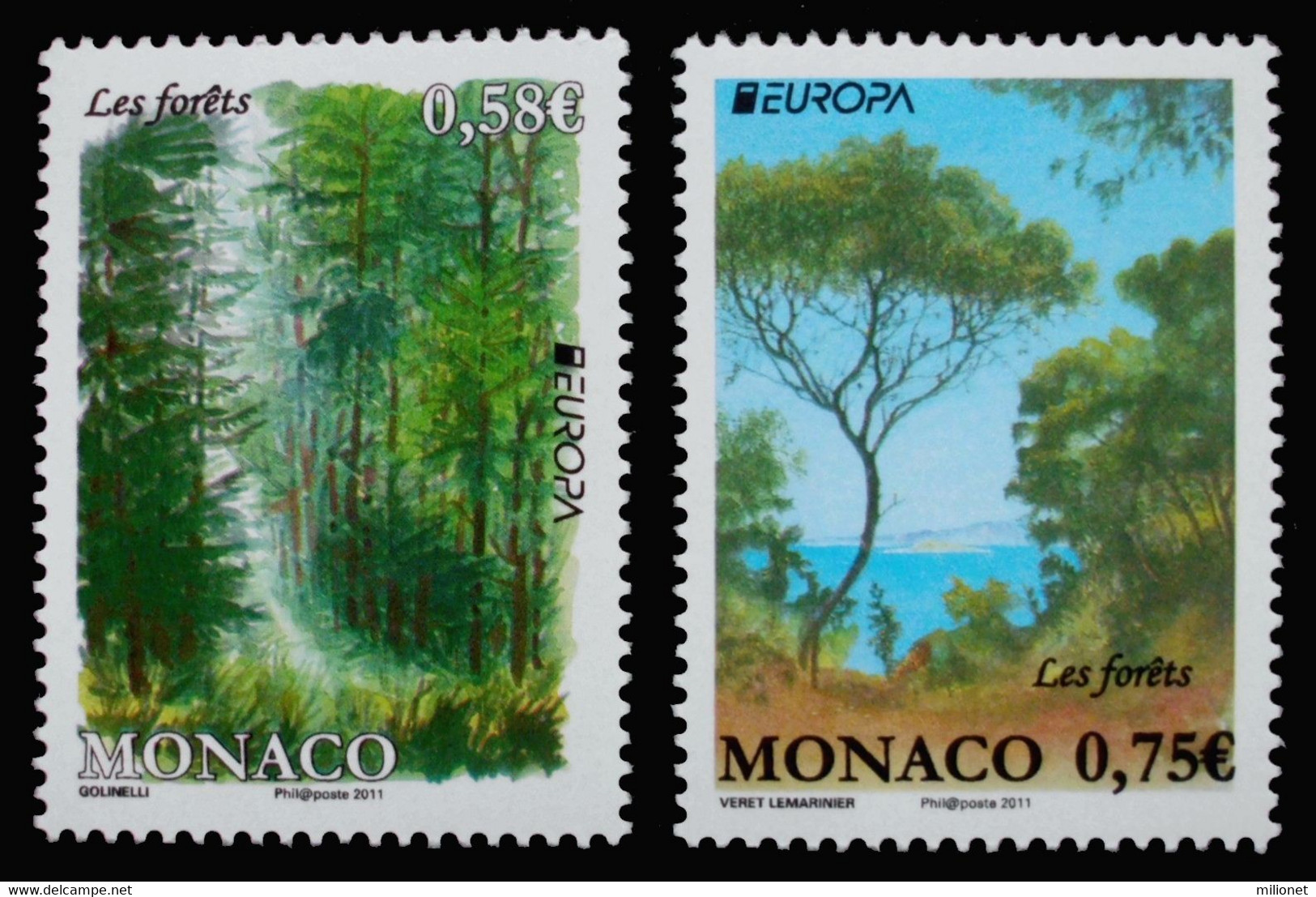 SALE!!! MONACO MONAKO 2011 EUROPA CEPT FORESTS 1 Stamp Set MNH ** - 2011