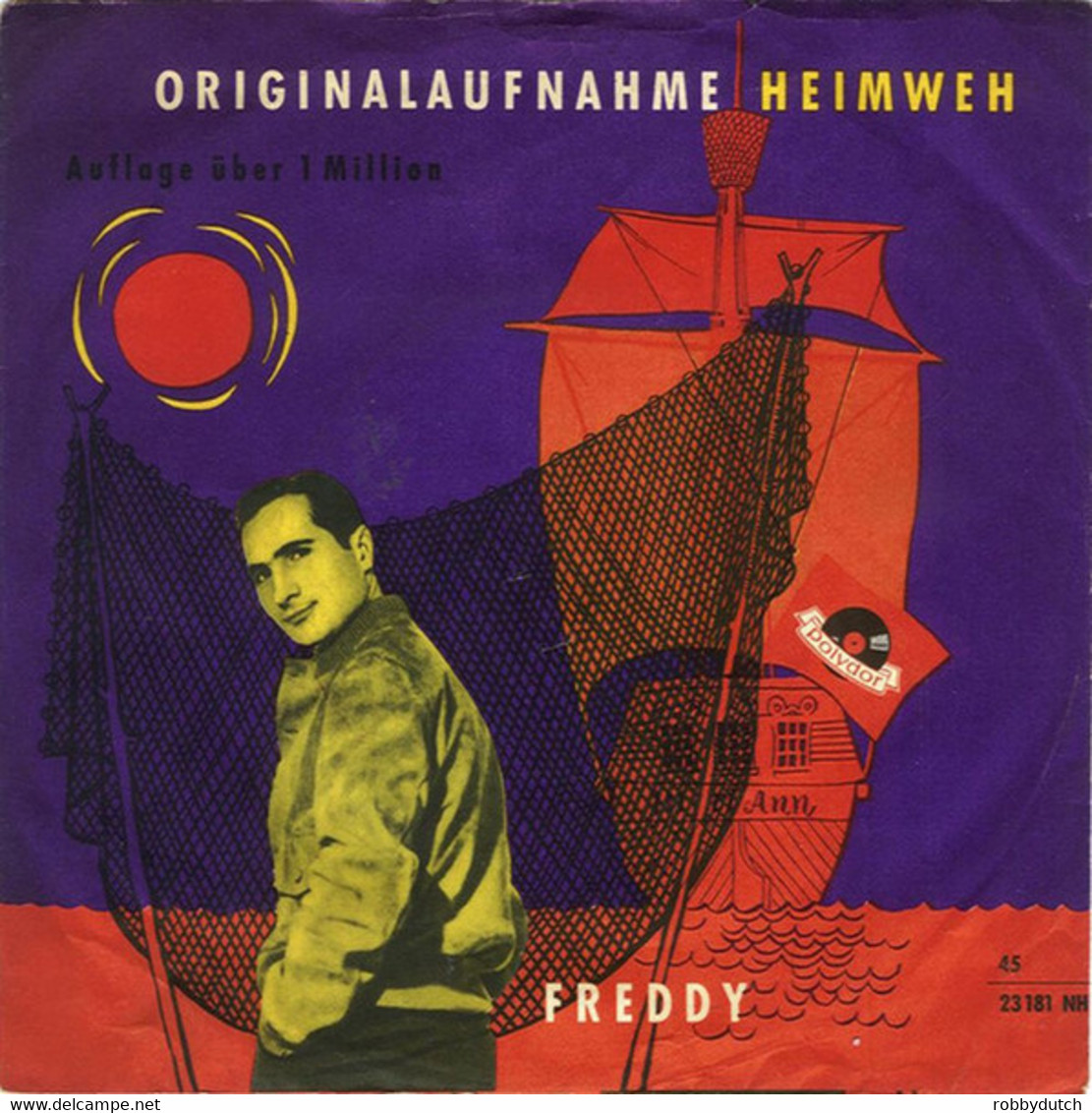 * 7"  * Freddy - Sie Hiess Mary-Ann / Heimweh (Germany 1956) - Sonstige - Deutsche Musik