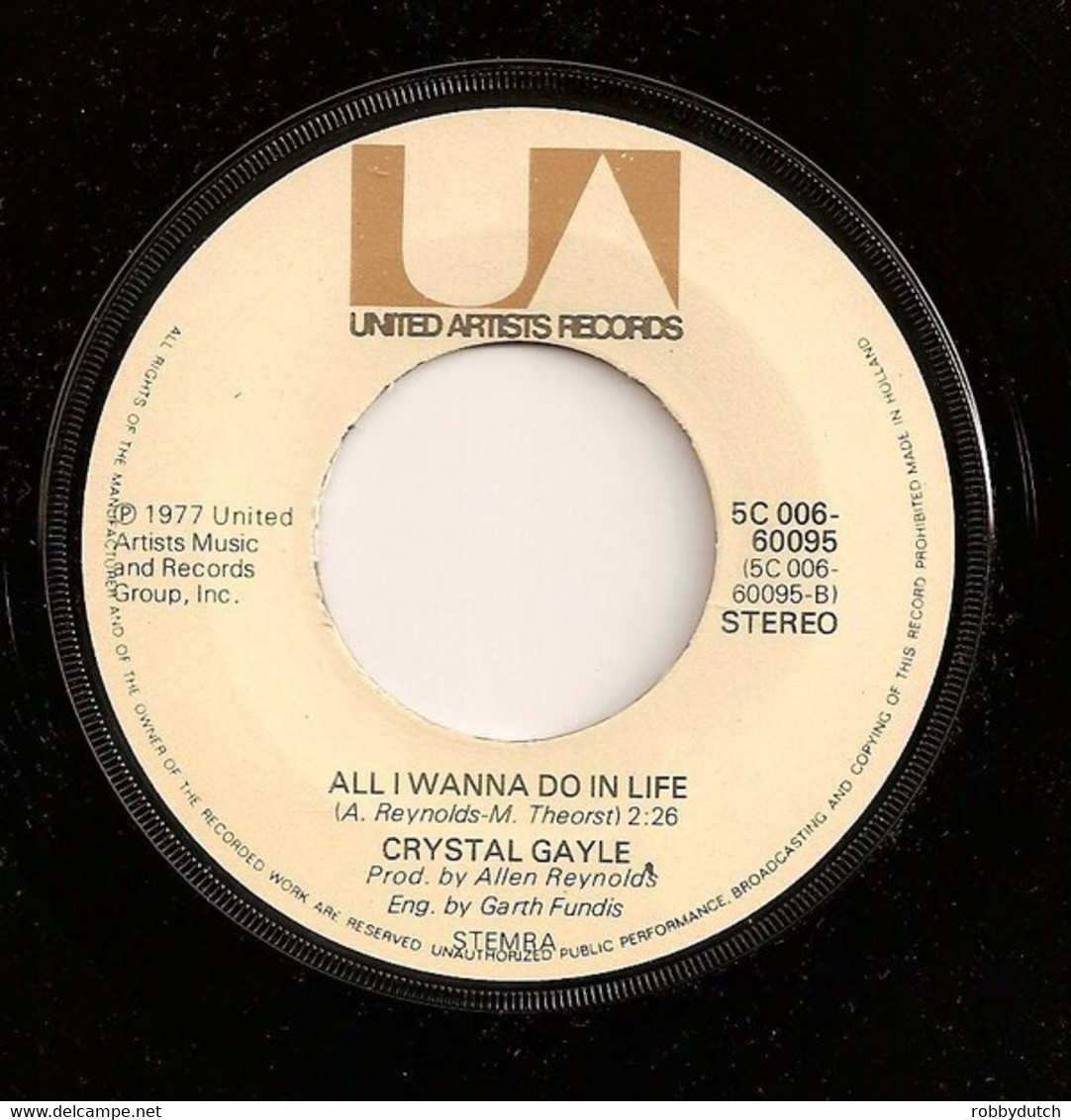 * 7"  * Crystal Gayle - Don't It Make My Brown Eyes Blue (Holland 1977) - Country Y Folk