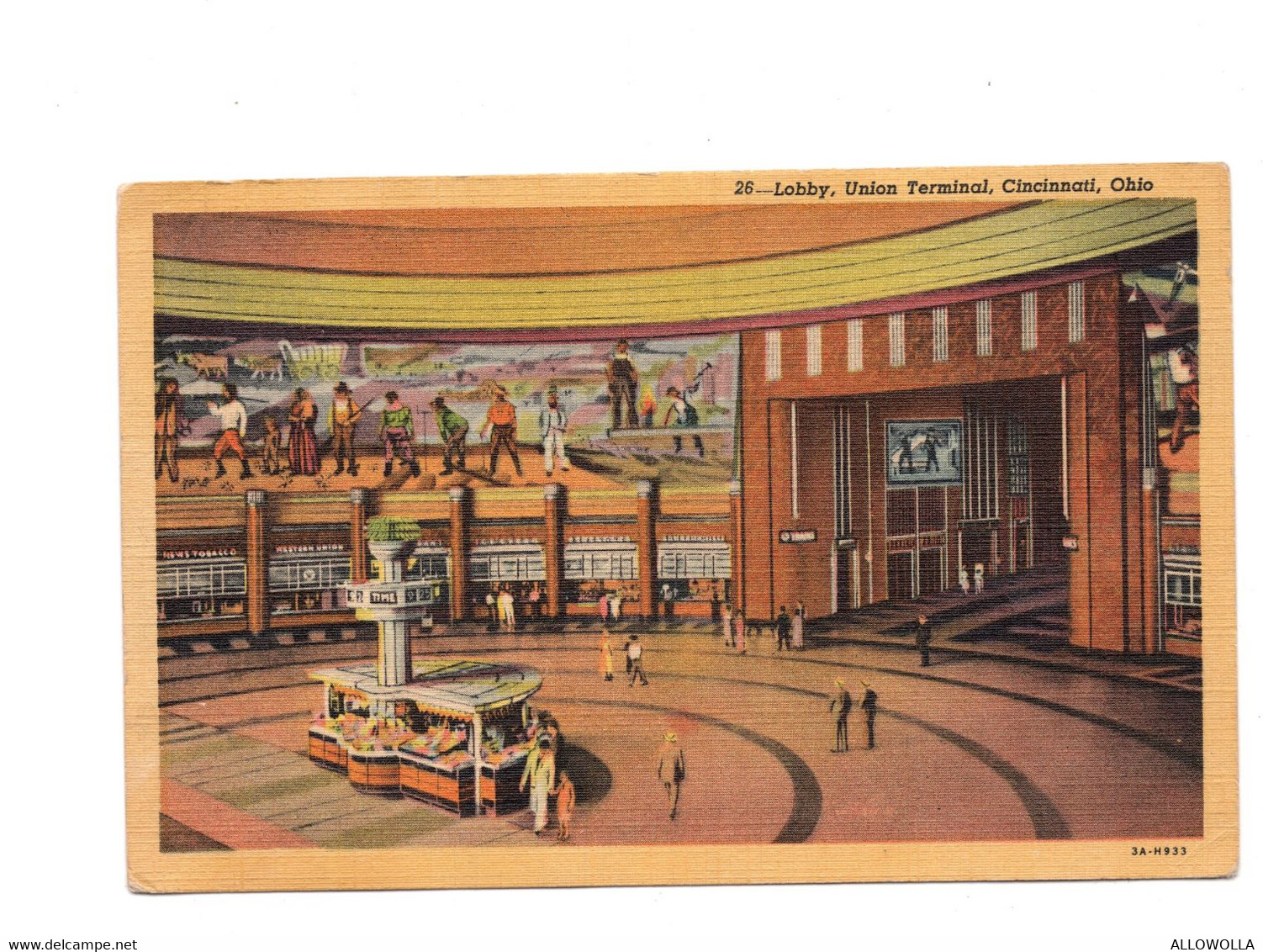 16338 " LOBBY-UNION TERMINAL-CINCINNATI "-CART.POST. SPED.1951 - Cincinnati