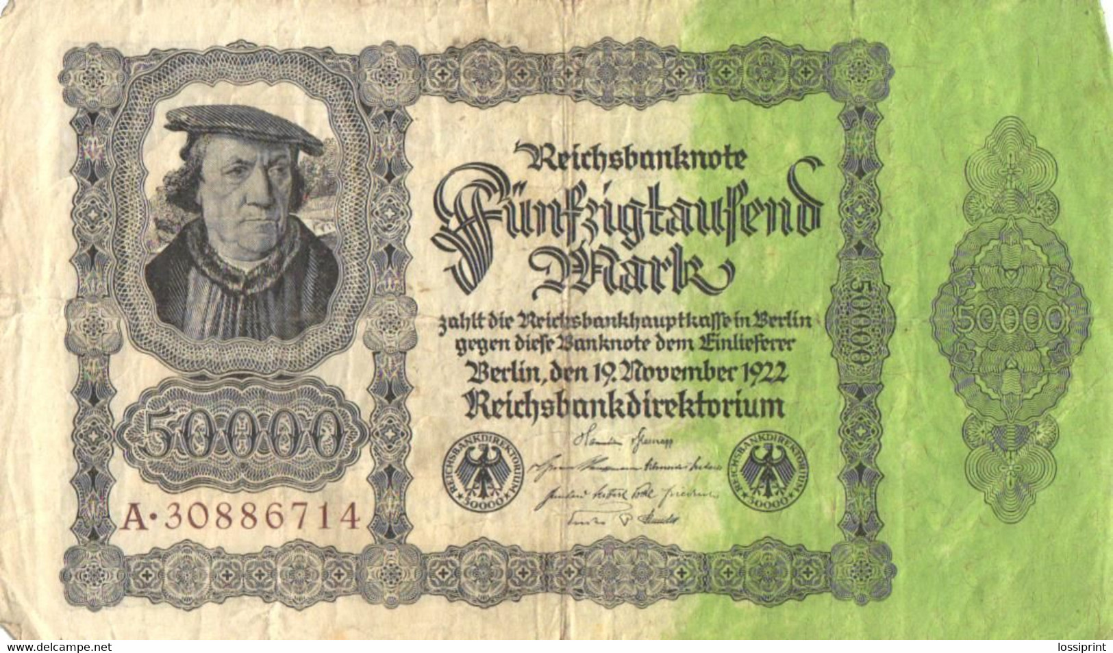 Germany:50000 Mark 1922 - 50000 Mark