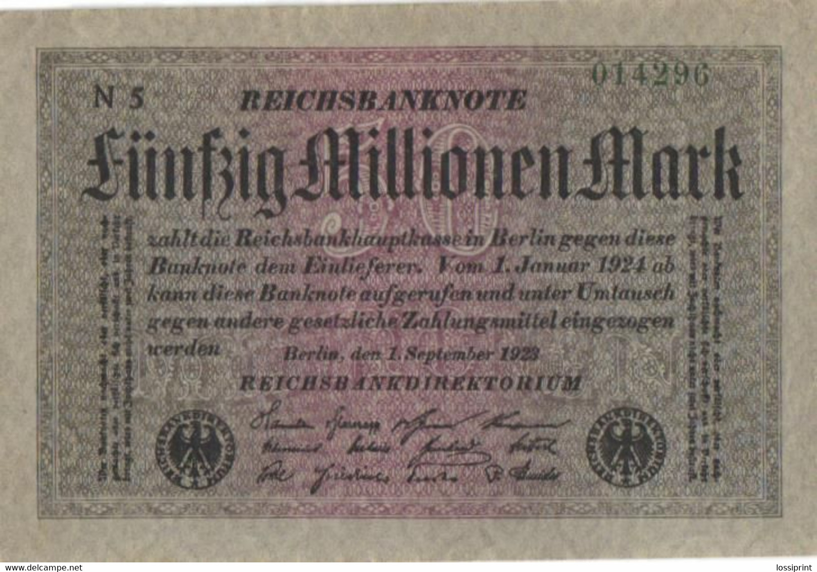 Germany:50 Millionen Mark 1923 - 50 Millionen Mark