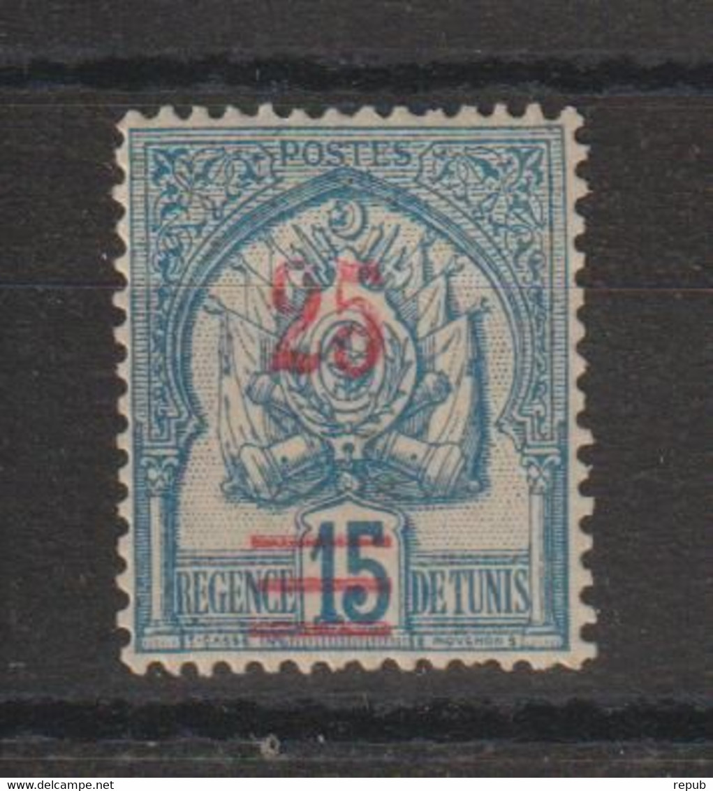 Tunisie 1901 Surchargé 28, 1 Val * Charnière MH - Nuovi