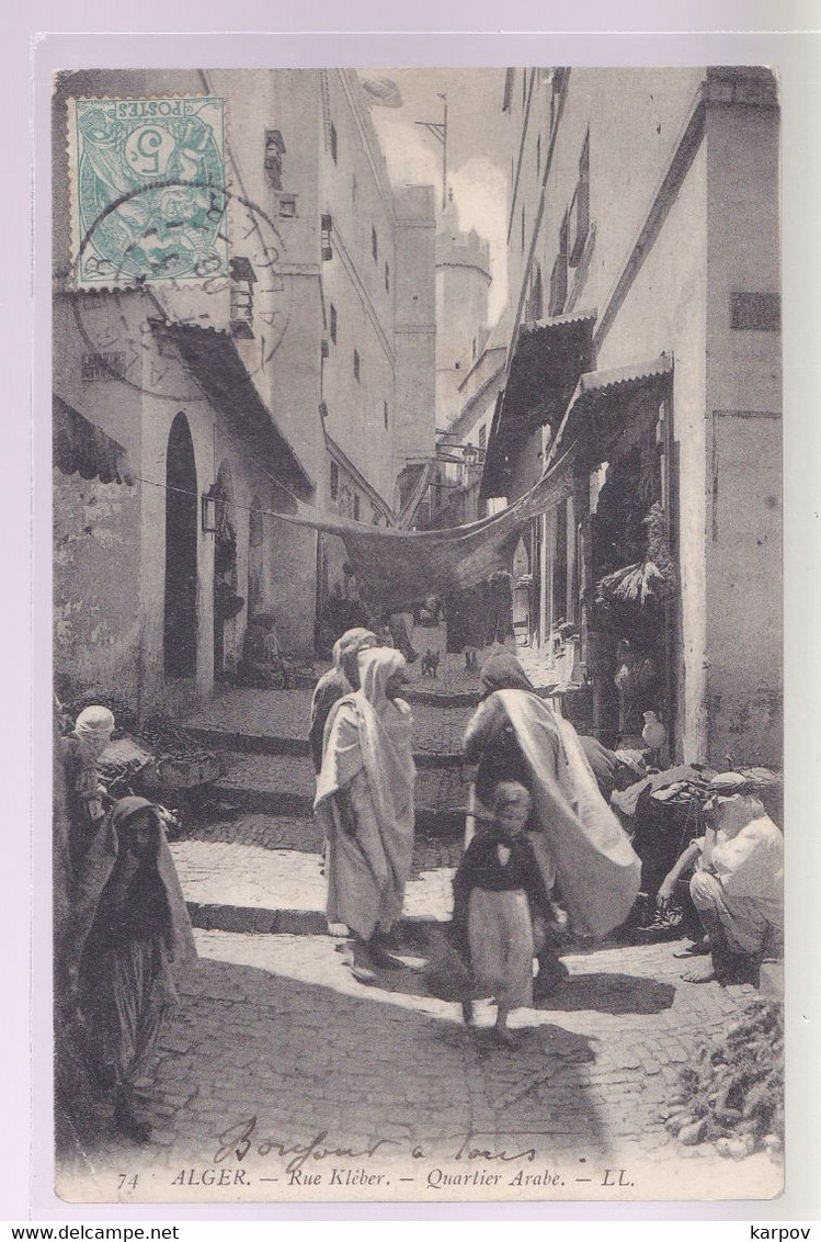 CPA  - ALGÉRIE - ALGER - RUE KLÉBER - QUARTIER  ARABE - Blida