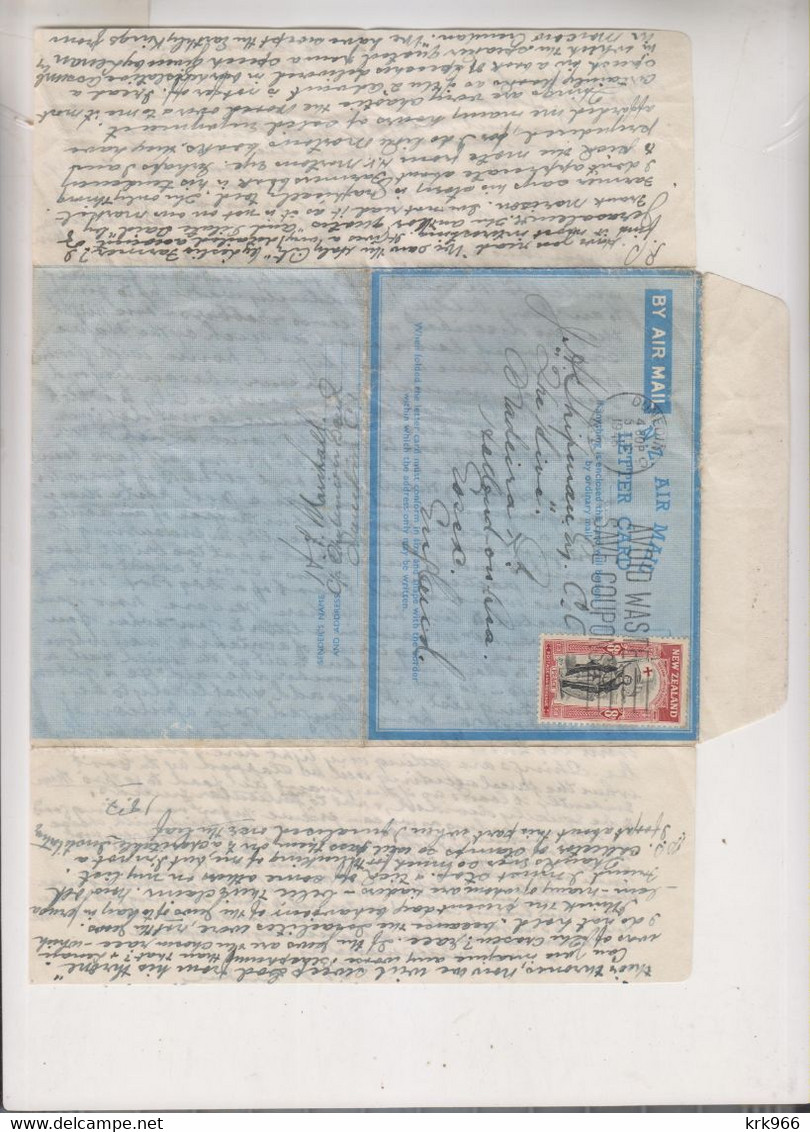 NEW ZEALAND 1946 DUNEDIN Airmail Cover To Great Britain - Luftpost