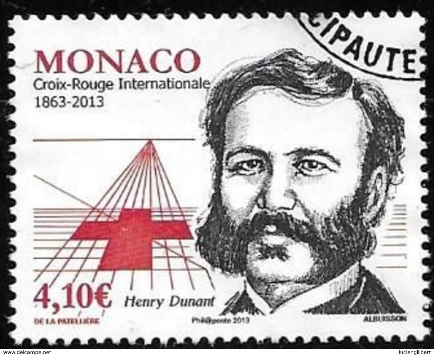 MONACO  -  TIMBRE N° 2866  - HENRY DUNANT   -   OBLITERE  - 2013 - Usati