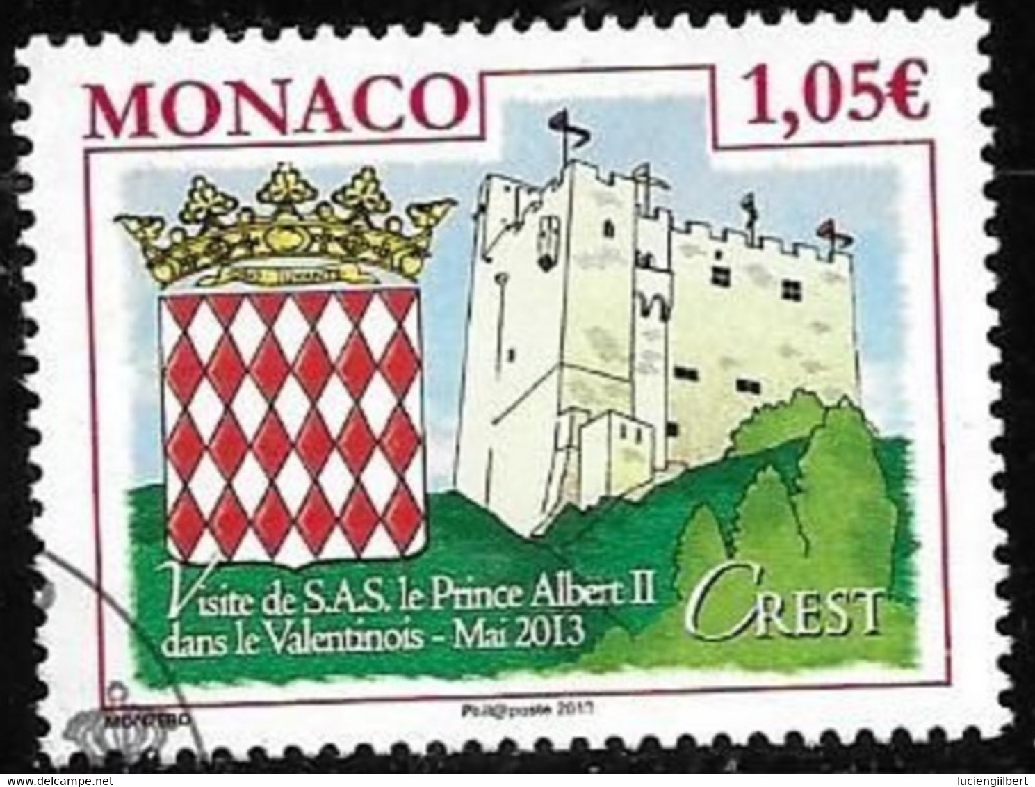 MONACO  -  TIMBRE N° 2875  -  ARMOIRIE DE LA TOUR DE CREST     -  OBLITERE   - 2013 - Used Stamps