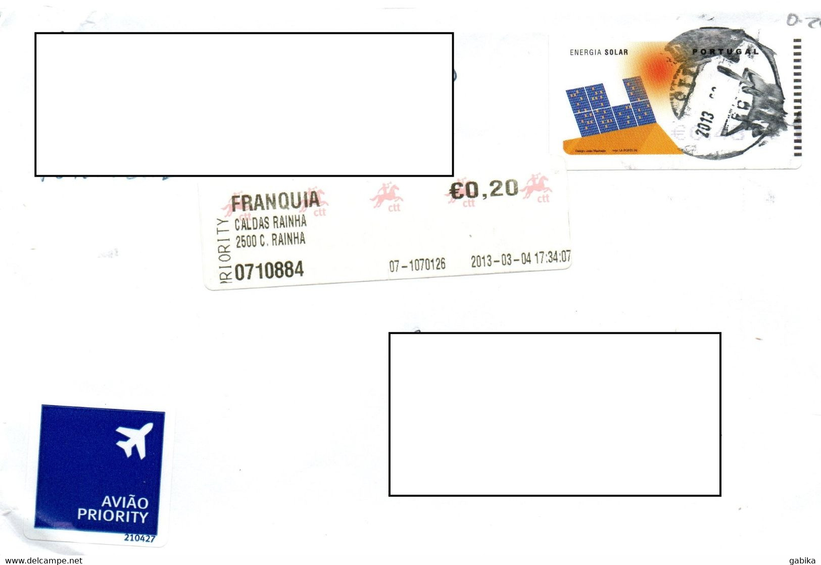 Portugal 2013, Priority Air Mail Envelope - Briefe U. Dokumente