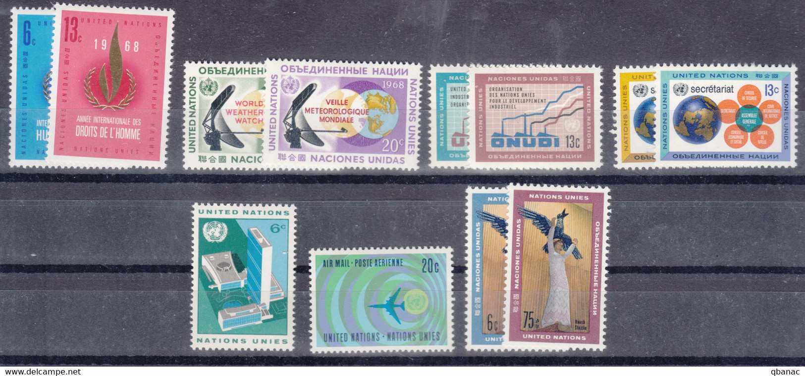 United Nations UN Mint Never Hinged Lot - Unused Stamps