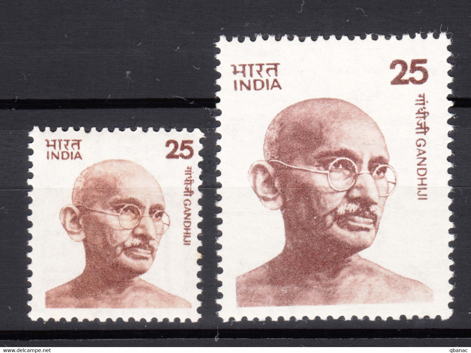 India 1976,1978 Gandhi Mi#696, 771 Mint Never Hinged - Unused Stamps